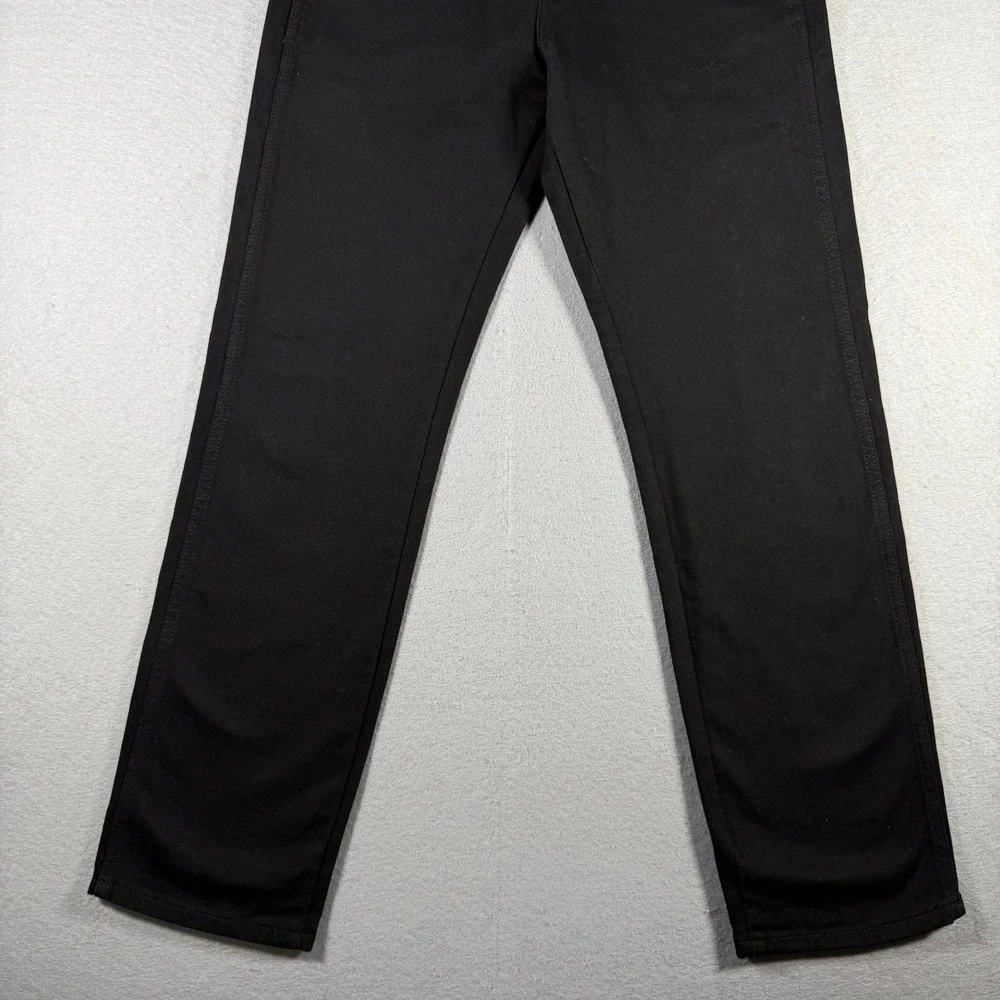 Levis Western Fit Mens Black Straight Leg Stretch Denim Jeans 31x32 37681-0033
